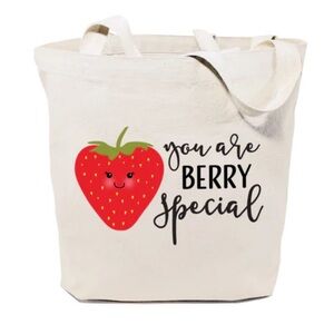 The Cotton & Canvas Company You Are Berry Special Cotton Canvas Tote Bag